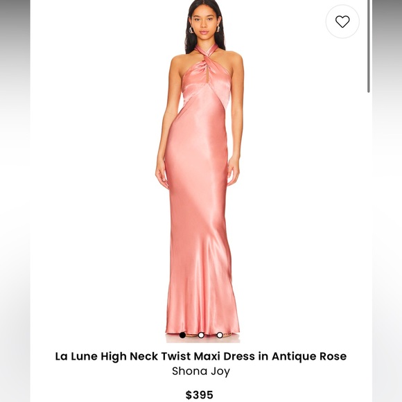 SHONA JOY -La Lune High Neck Twist Maxi Dress in Antique Rose - Picture 1 of 11
